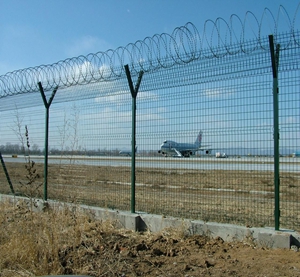 ISO9001 certificate airport security fence with Y post