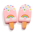 Popolare Flatback Colorful Popsicle Resina Charms Cono dolce Simulazione Cibo estivo Perline Cabochon Portachiavi Decorazione fai da te