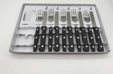 12pcs steak knife and fork pp Handel set