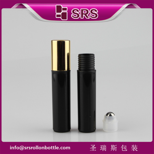 Wholesale 1/3oz roll ball perfume bottle and 10ml black plastic lotion bottle