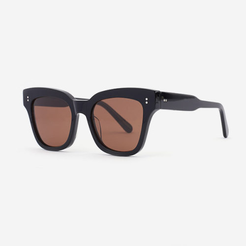 Square rivets Acetate Women Sunglasses