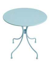 70cm Metal Crafted Round Table with Pattern Tabletop
