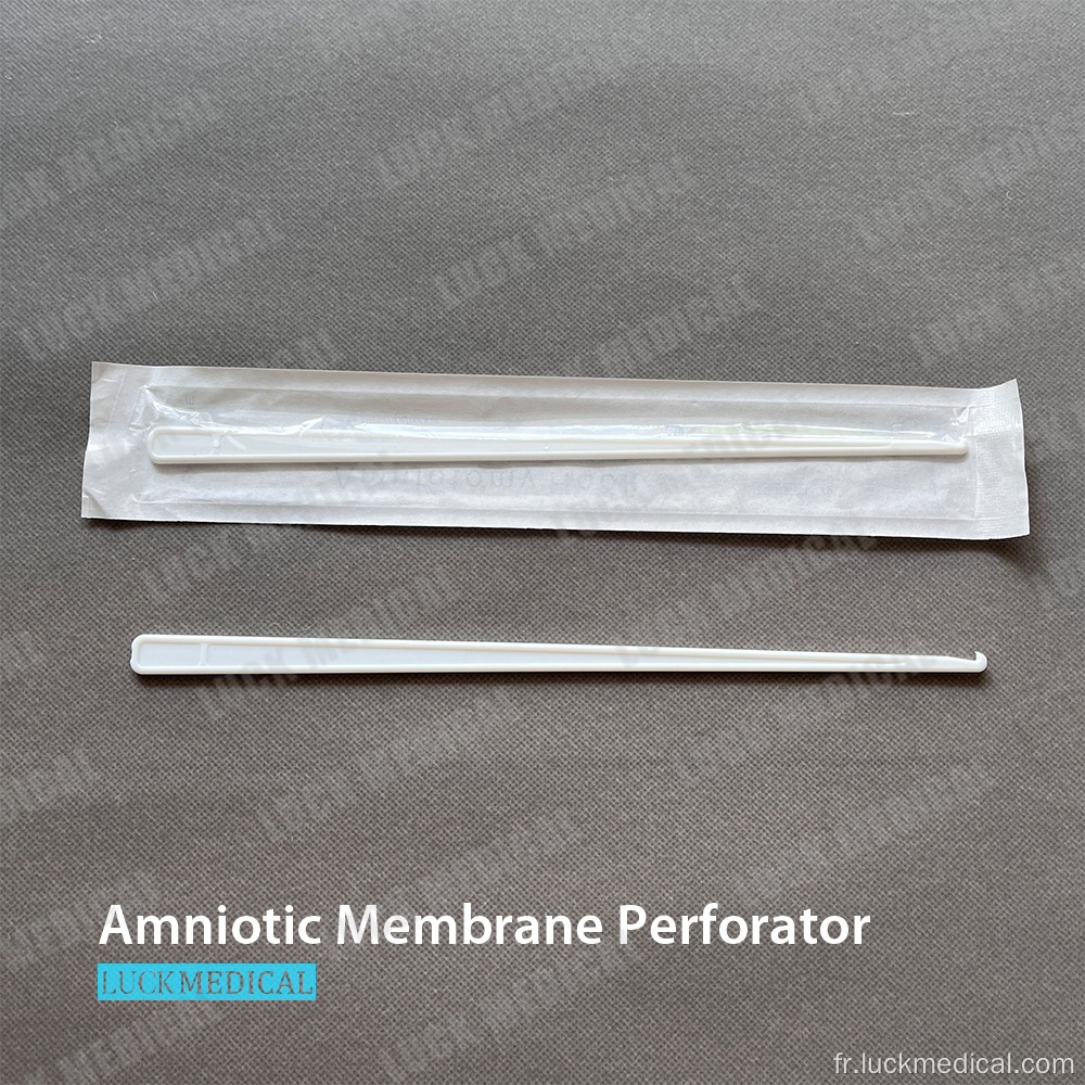 Outil de perforateur à membrane amniotique jetable