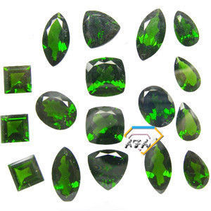 5mm Untreated Natural Chrome Diopside Cushion For Jewelry Settings