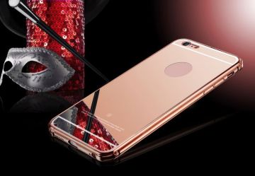 For iphone 6S mirror bling case,for iphone 6 metal clear case