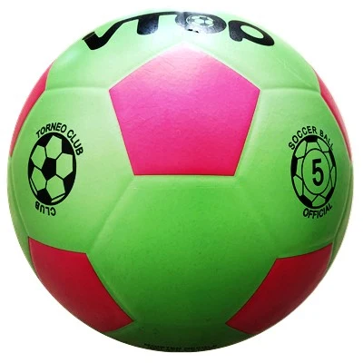 Green Color V-Top Rubber Football for Sporting