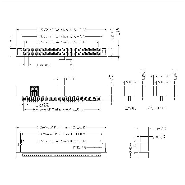 FCAI02 1.27mm IDC Socket Connector