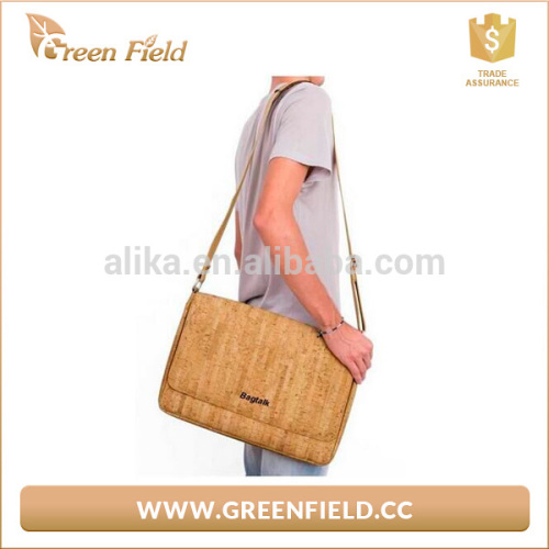 Fashional cork shouder bag computer bag for man