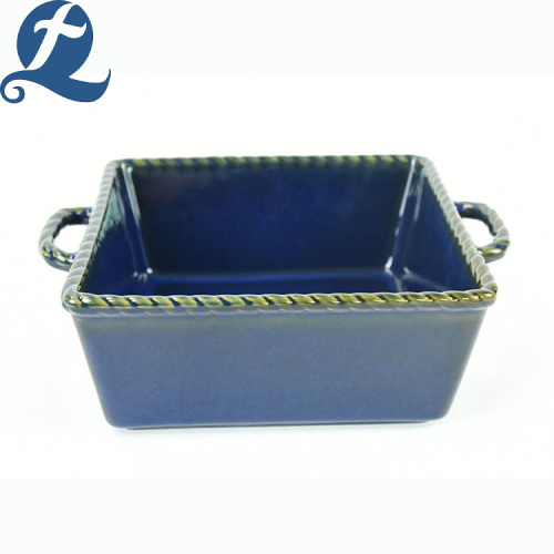 Bakeware in ceramica binaurale stampato vendita calda