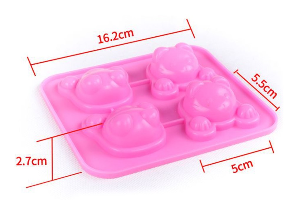 Cat Head Ice Cream Chocolate Silicone Cake Mold (18)