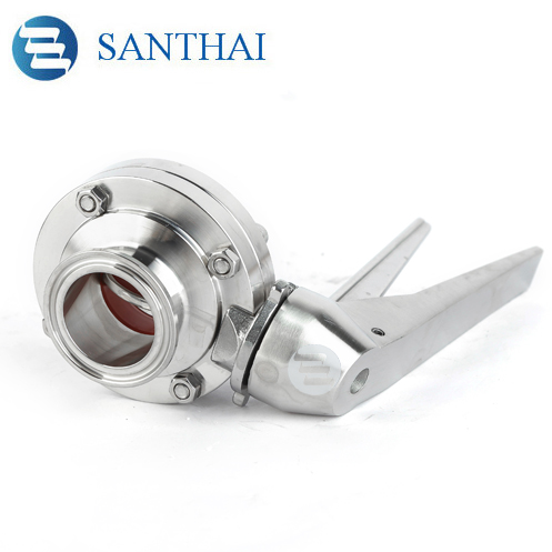 High Quality food grade Stainless Steel Butterfly Valve With Stainless steel Multi-Position Handle