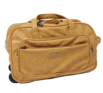 Durable PU Leather Trolley Duffle Bag
