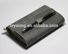 New Design Genuine Leather Journals Diary with Pen Holder