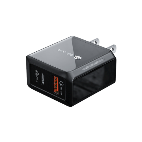 20W 2-port QC3.0 och typ-C USB-väggladdare