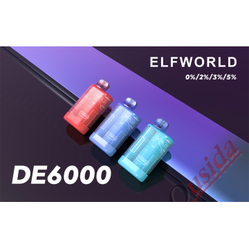 Großhandel Elf World DE6000 Puffs Einweg -Vape -Gerät