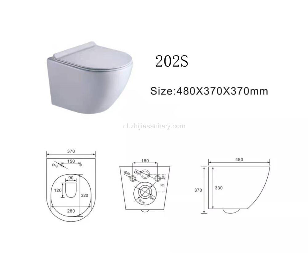 WC-gemonteerde toiletrandloze modeontwerp