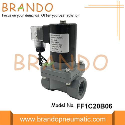 3/4 &#39;&#39; ant-corrosion CPVC Solenoid Valve 24VDC 110VAC 220VAC