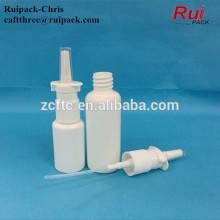Hot sale 30ML wholesale empty refillable nasal spray bottles White, HDPE white nasal sprayer bottle 50ml