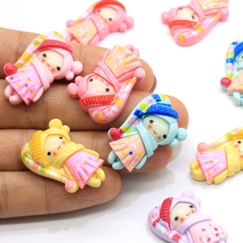 Wholesale Novel Cute Flat Back Kawaii Resin Cabochons Mini Girl Slime Resin Charms for Hair Bow Clips Embellishments