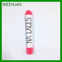 Sport shoes multi-colored flat polyester shoelace