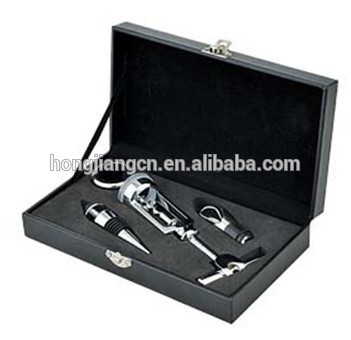 leather wine set box