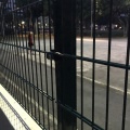 Green vinyl welded wire mesh airport fence