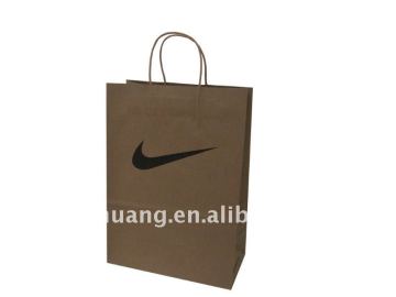 brown promotional paper bag with led