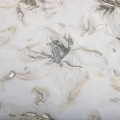 Witte bloemen decor jacquard