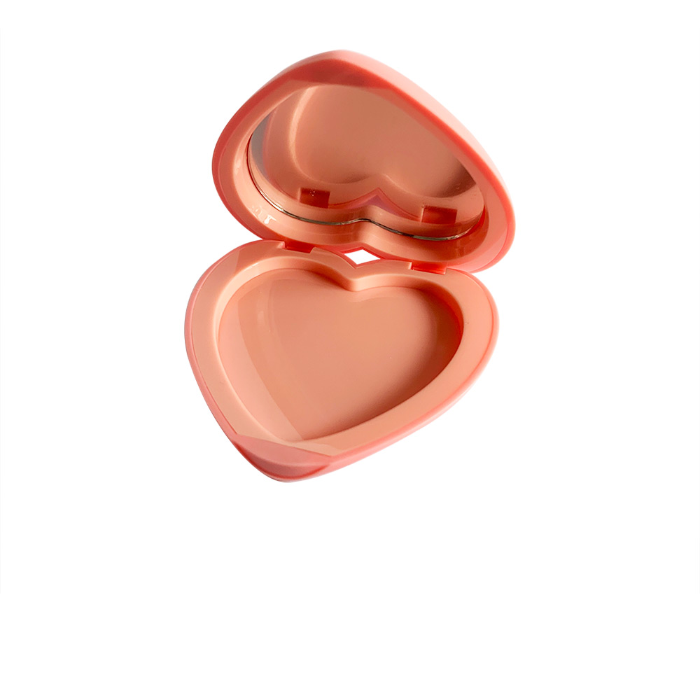 Heart Shape Plastic Powder Compact Case