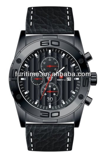 black dial mens military watches chronograph watch