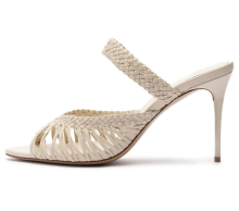 ODM Artisanal Peep-Toe Woven High Heel Sandals