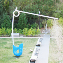 Modern art outdoor decor large stainless steel paper clip sculpture