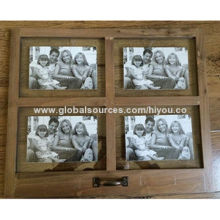 Wooden floating photo frame