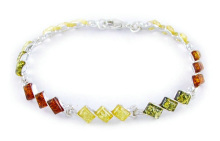 Women's sterling silver bracelet with diamond decorated