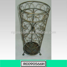 Antique Gold Metal Umbrella Vase