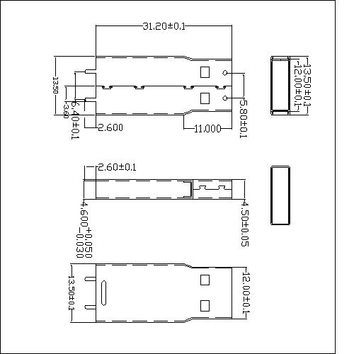 UAMS05 5 USB A TYPE Plug solder with wrist type