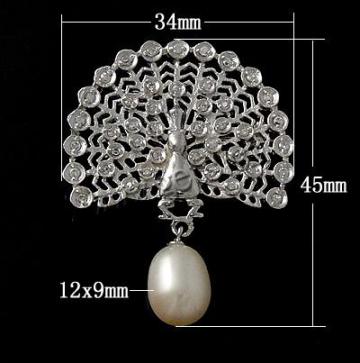 Gets 925 sterling silver floral brooches