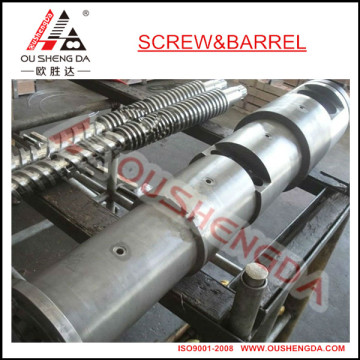 Cincinnati Battenfeld 65/132 conical twin screw barrel for extruder PVC PP PE