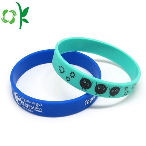 Unik Bercetak Wristbands Barang Kemas Fesyen Barang Kemas Silicone Gelang