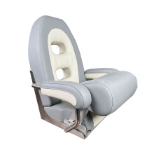 Luxury Marine High Back Yacht Captain Helm Flip-Up Console Boat Seat for Pontoon