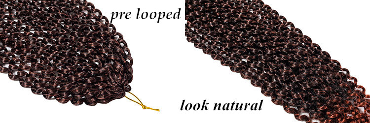 High Quality 18 Inch Passion Twist Hair Water Wave Crochet Hair Passion Twist Braids Synthetic Hair Extension
