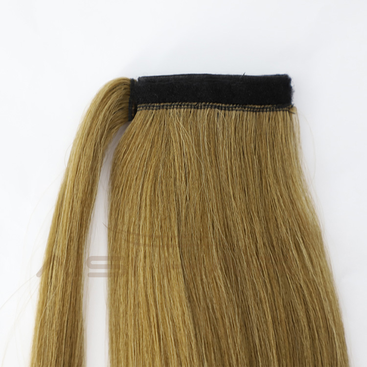 Aisi Hair Vendor Wholesale Long Straight Curly Wave End Magic Paste Brown Ponytail Drawstring Synthetic Ponytail Hair Extension