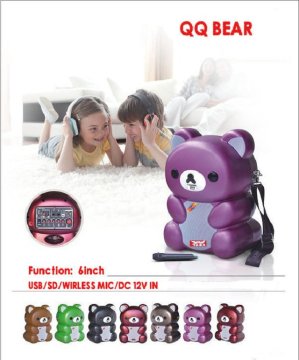 6" Portable Battery Speaker QQ Bear