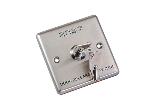 Door Release Push Button Doorbell on Stainless Steel Panel With Key