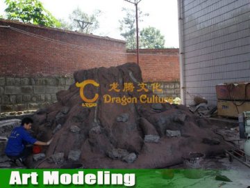 Outdoor Fiberglass Volcano Simulation Volcano