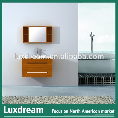 Undermount oval sink bathroom vanity with elegant mirror cabinet