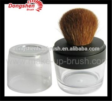jar brush,plastic container,cosmetic jar powder brush