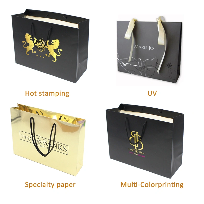 Factory Custom Logo Printed Yellow Premium Gift Shopping Art Paper Bag for Product Box Packaging