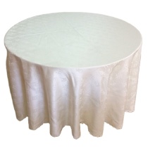 Elegant Polyester Jacquard Round Wedding Tablecloth