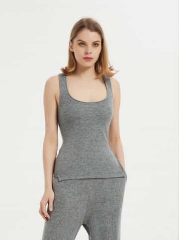 ladies pure cashmere tank top knitwear nightwear